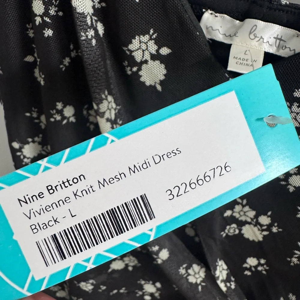 Nine Britton Vivian Knit Mesh Midi Dress - Picture 9 of 12